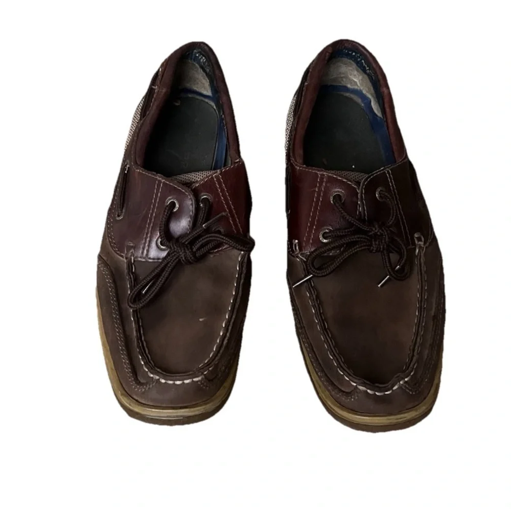 Sperry Top-Sider Brown Leather Boat Shoes Men’s 10.5M Classic Nautical Preppy